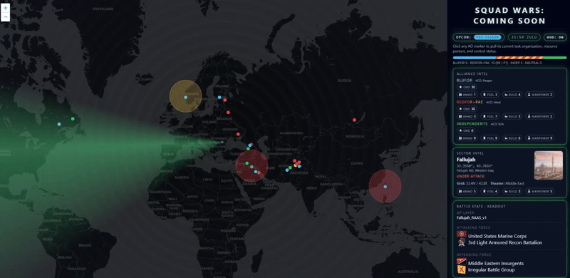 Squad Wars campaign map